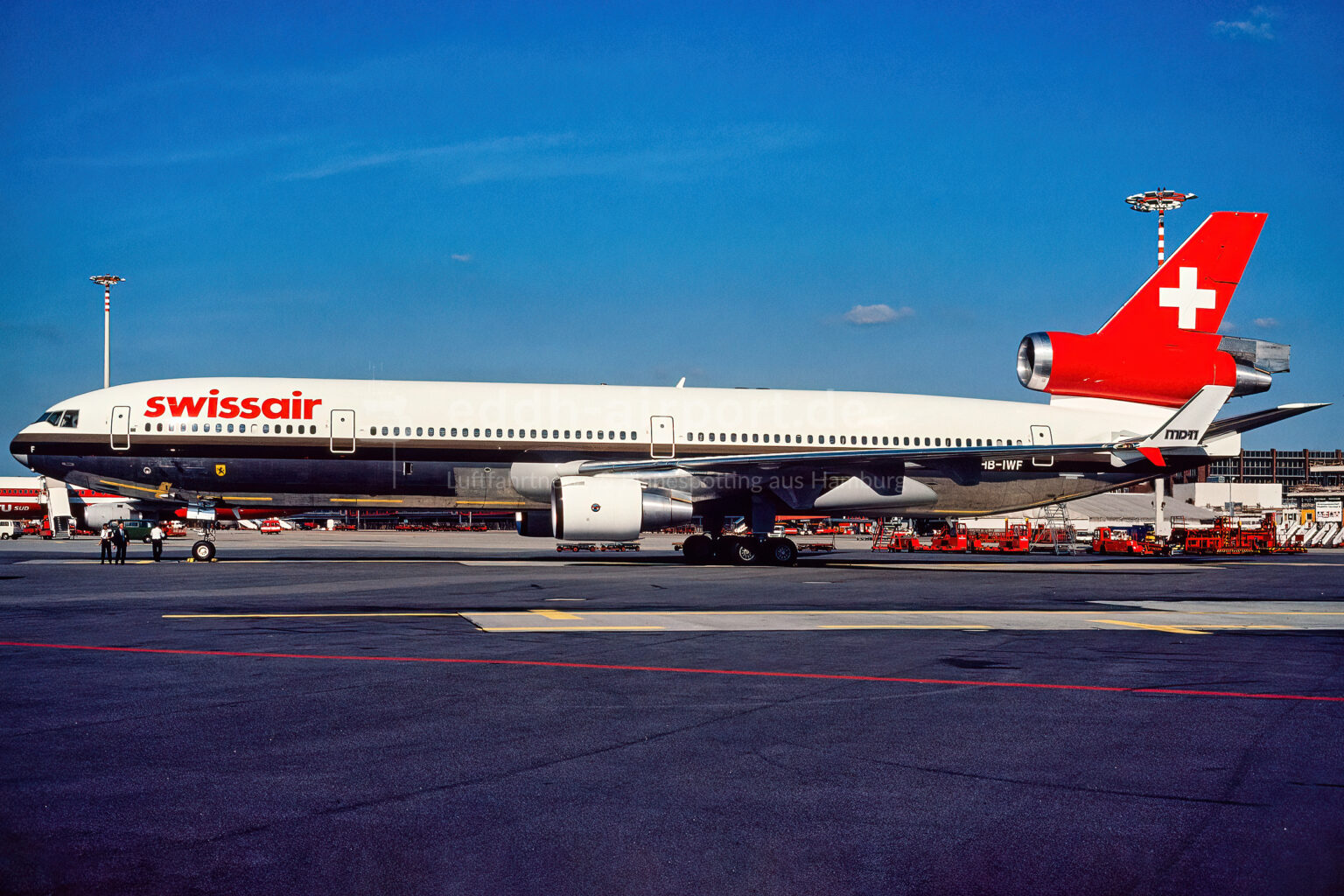 Swissair, HBIWF eddhairport Hamburg retro